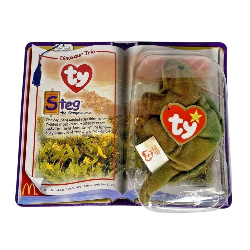 2000 Ty McDonalds Beanie Baby Legends "Steg" Retired Stegosaurus BB20